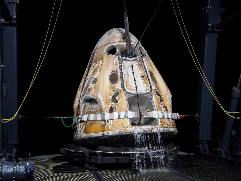The SpaceX Crew Dragon Endurance spacecraft.