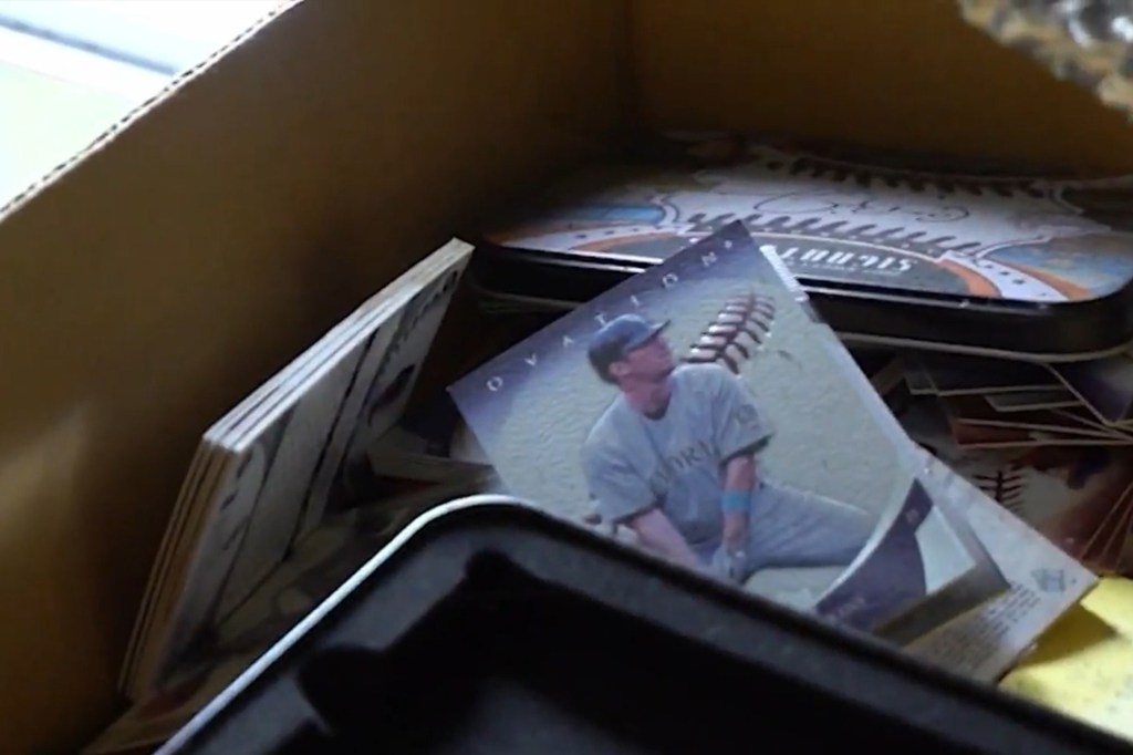 Kent uncovered her father's collection of old baseball cards.