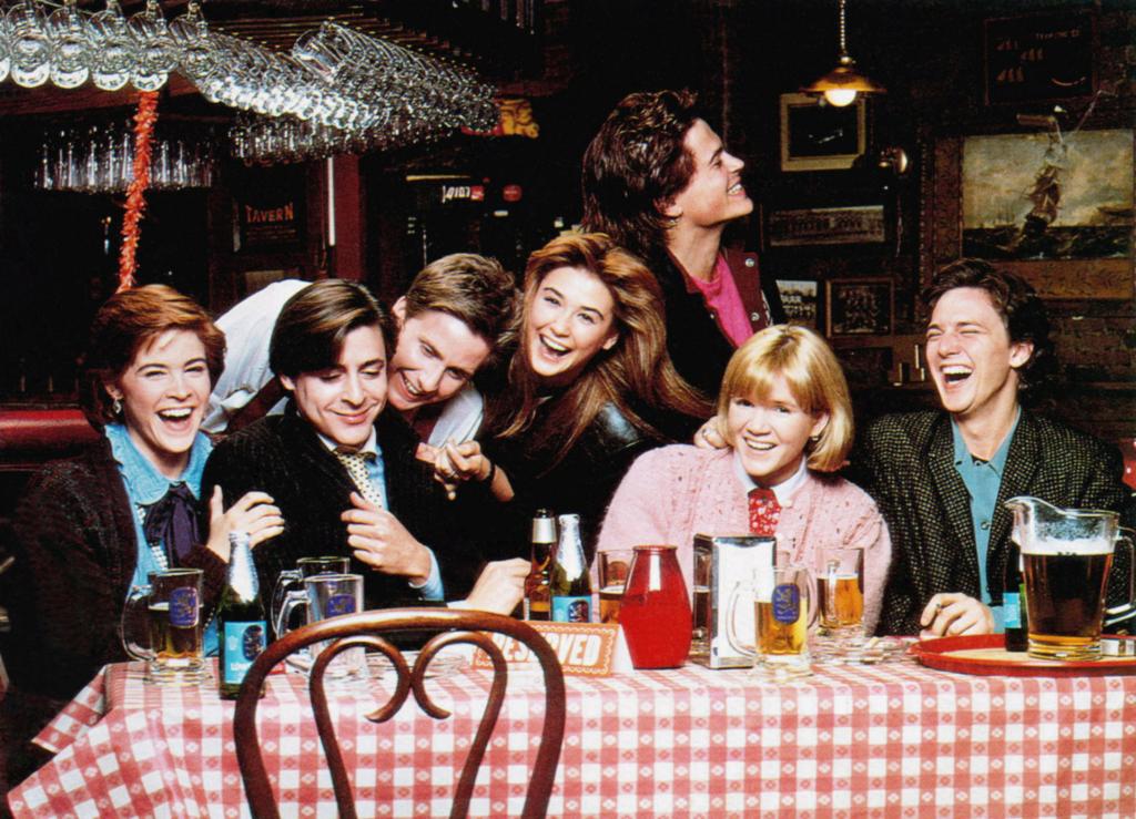 Members of the Brat Pack in "St. Elmo's Fire"