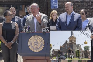 Staten Island officials protest plans for Port Richmond migrant shelter at Monday press conference