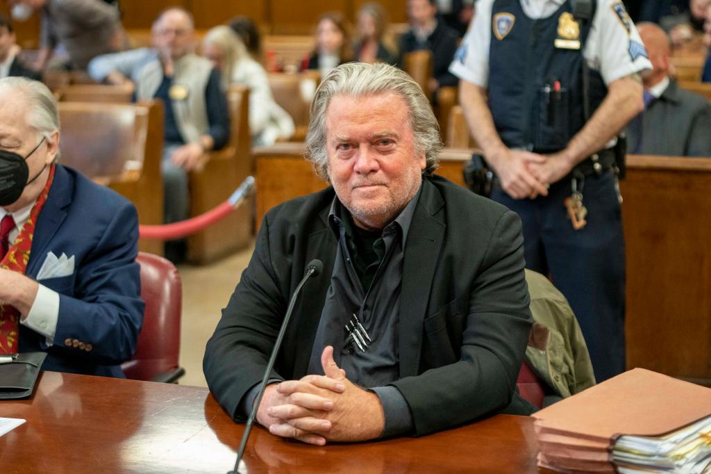 Steve Bannon, a former chief strategist of former U.S. President Donald Trump, in court for an appearance. Photos by Steven Hirsch