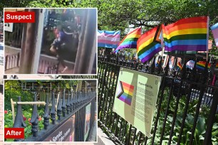 A hate-filled suspect destroyed 160 Pride flags around the historic Stonewall National Monument in Greenwich Village, cops say.