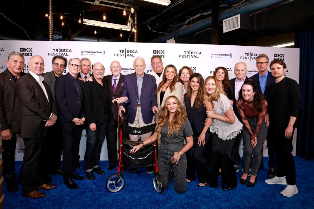 "The Sopranos" cast at the "Wise Guy" premiere