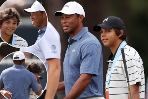 Tiger Woods and his son Charlie Woods