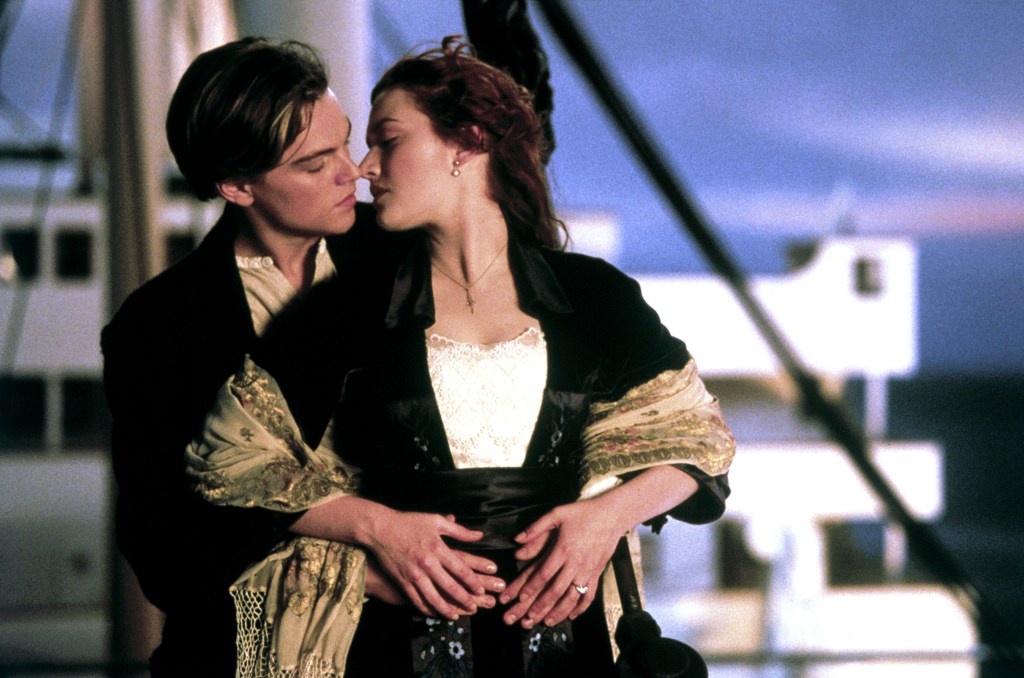 Leonardo Di Caprio, Kate Winslet, in the 1997 movie "Titanic."