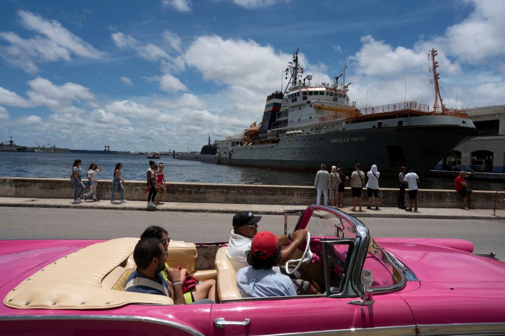 Russian ships docked in Cuba's Havana bay last week.