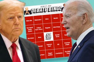 trump, biden, bingo card