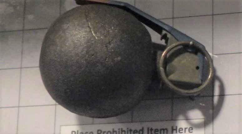 TSA agents at the Pittsburgh International Airport confiscated an inert hand grenade on Wednesday.