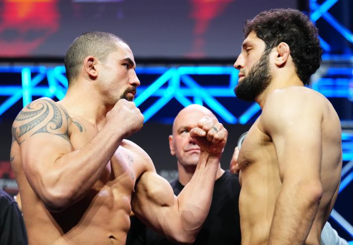 Robert Whittaker faces Ikram Aliskerov in the UFC Saudi Arabia main event.