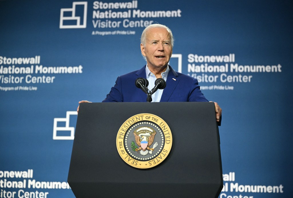 President Biden at the podium