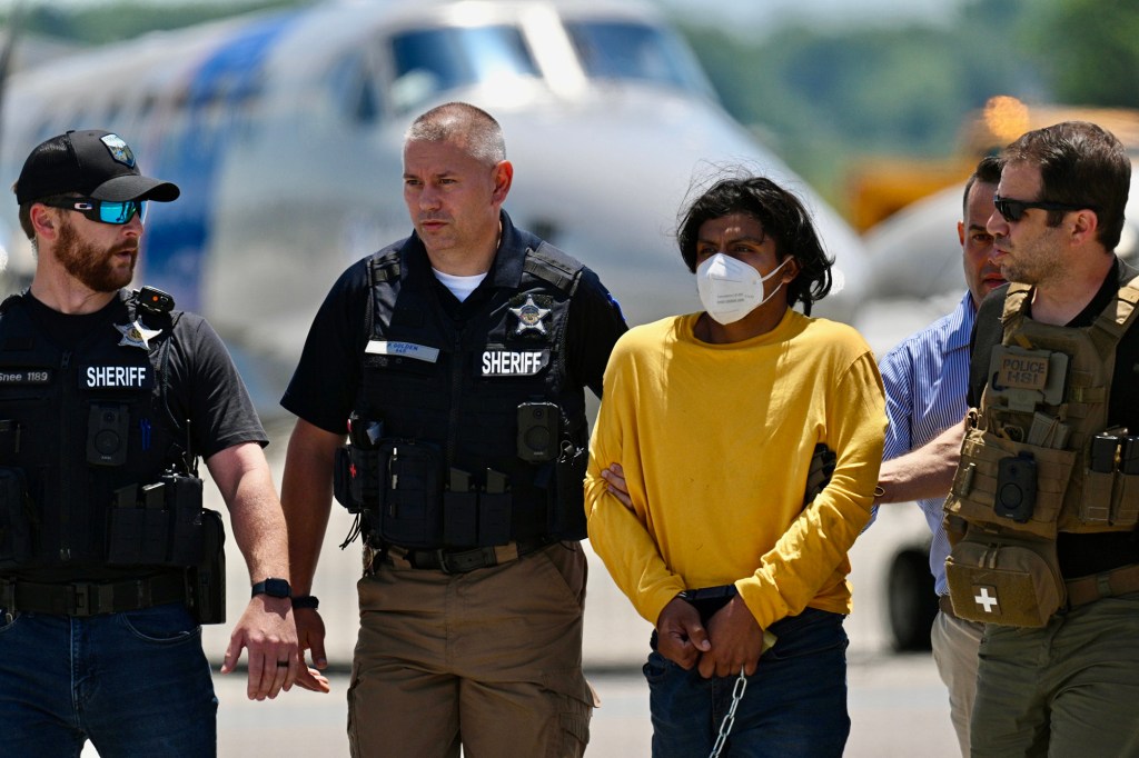 Victor Antonio Martinez-Hernandez, 23, arrives in Maryland