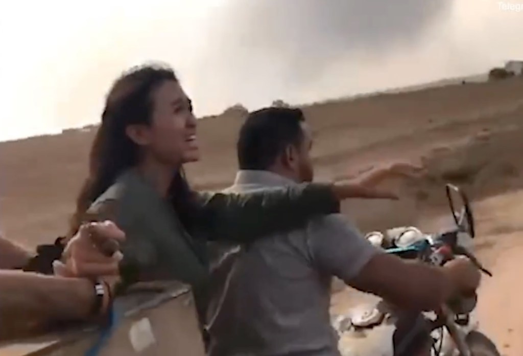 Video shows Israeli woman Noa Argamani being kidnapped by Hamas terrorists on a motorcycle