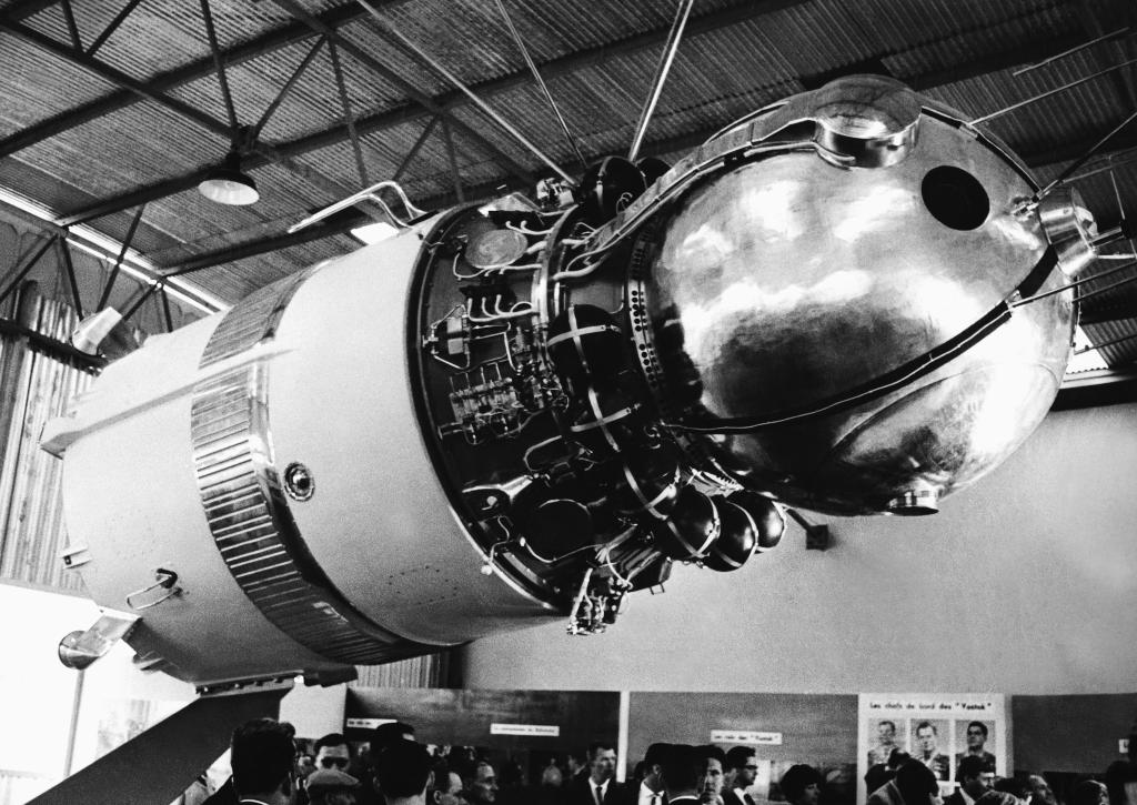 Space shuttle in a hangar