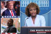 White House Press Karine Jean-Pierre speaks during the daily briefing in the Brady Briefing Room of the White House in Washington, DC on May 13, 2024