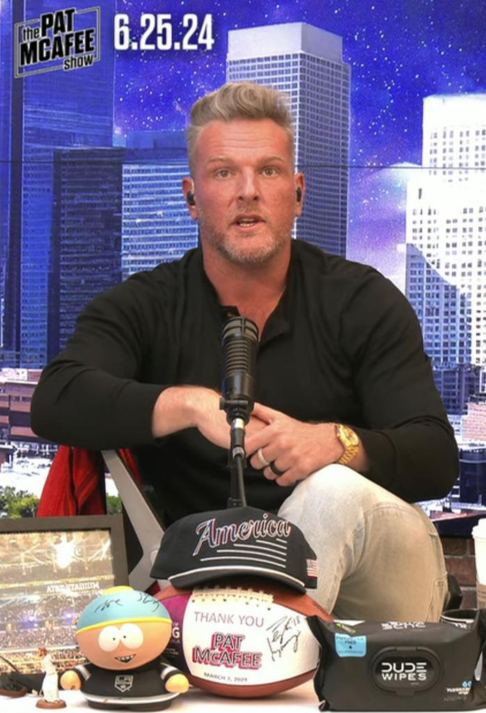 Pat McAfee announced the death of his father-in-law during his ESPN show on Tuesday.