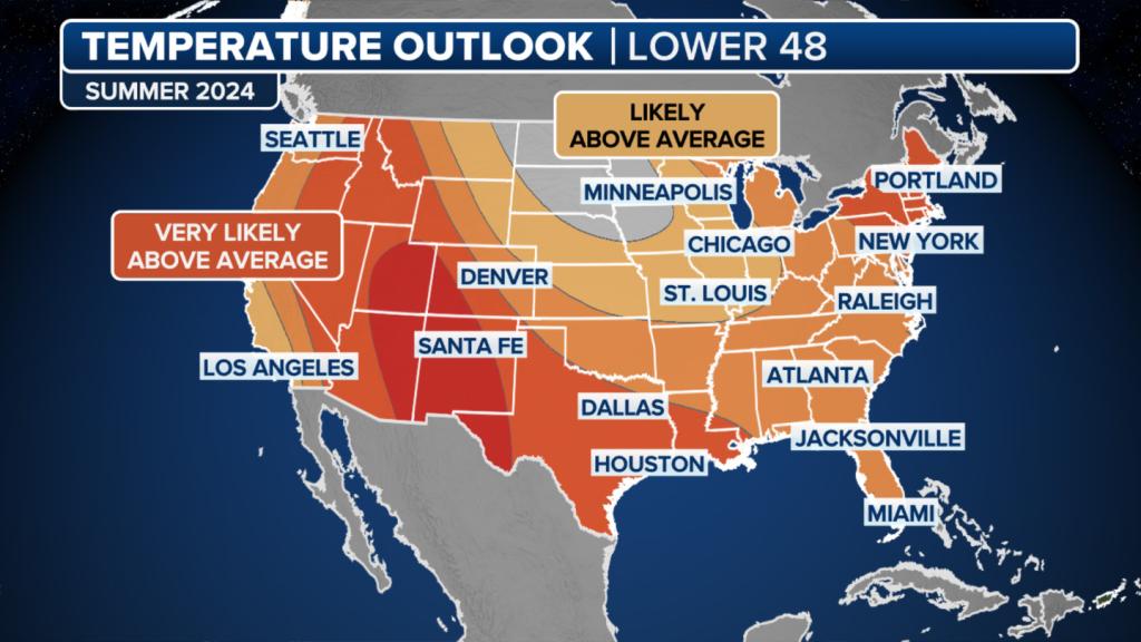 TEMPERATURE OUTLOOK MAP