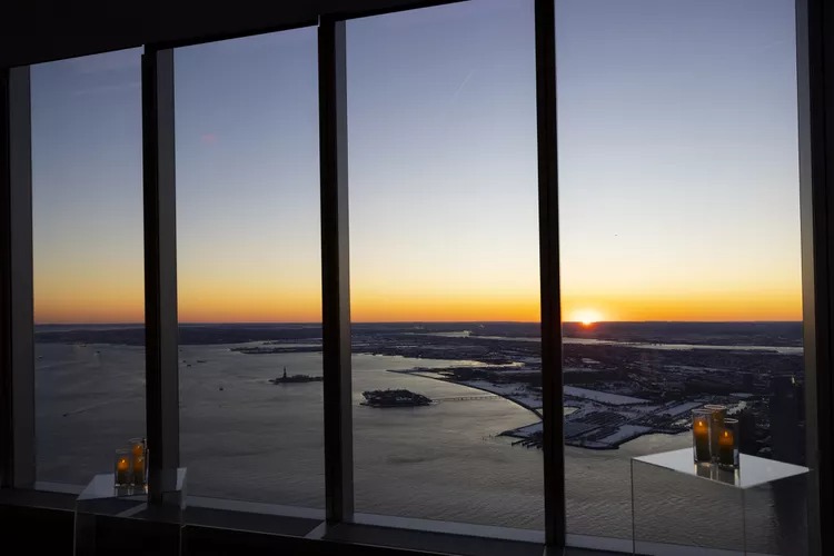 The private event space at One World Observatory is now available to book for a dinner for two