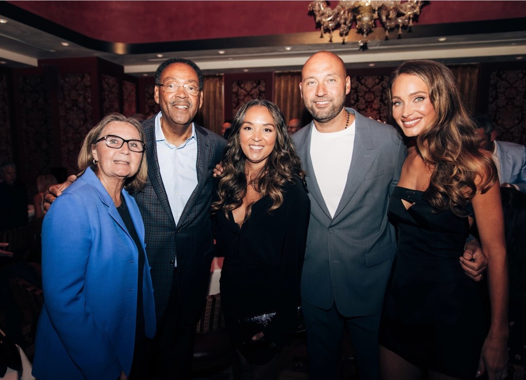 Derek Jeter and his family at his 50th birthday party.