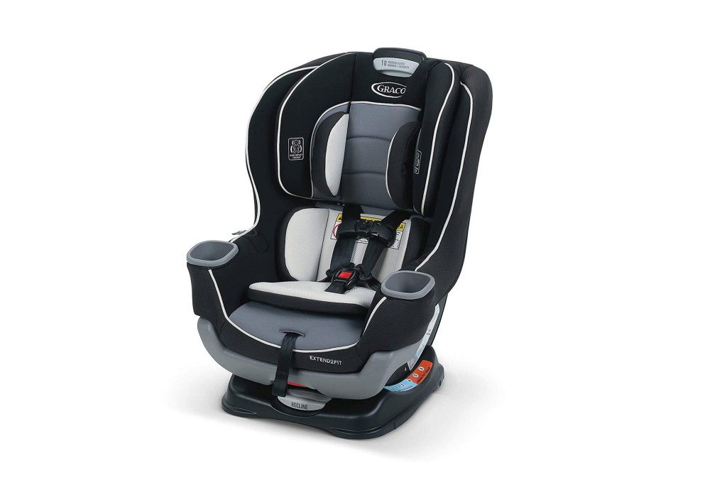 Black and white car seat