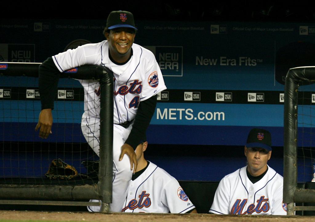 New York Mets Pedro Martinez in the ninth inning against the Philadelphia Phillies at Shea Stadium in New York, August 6, 2006.   