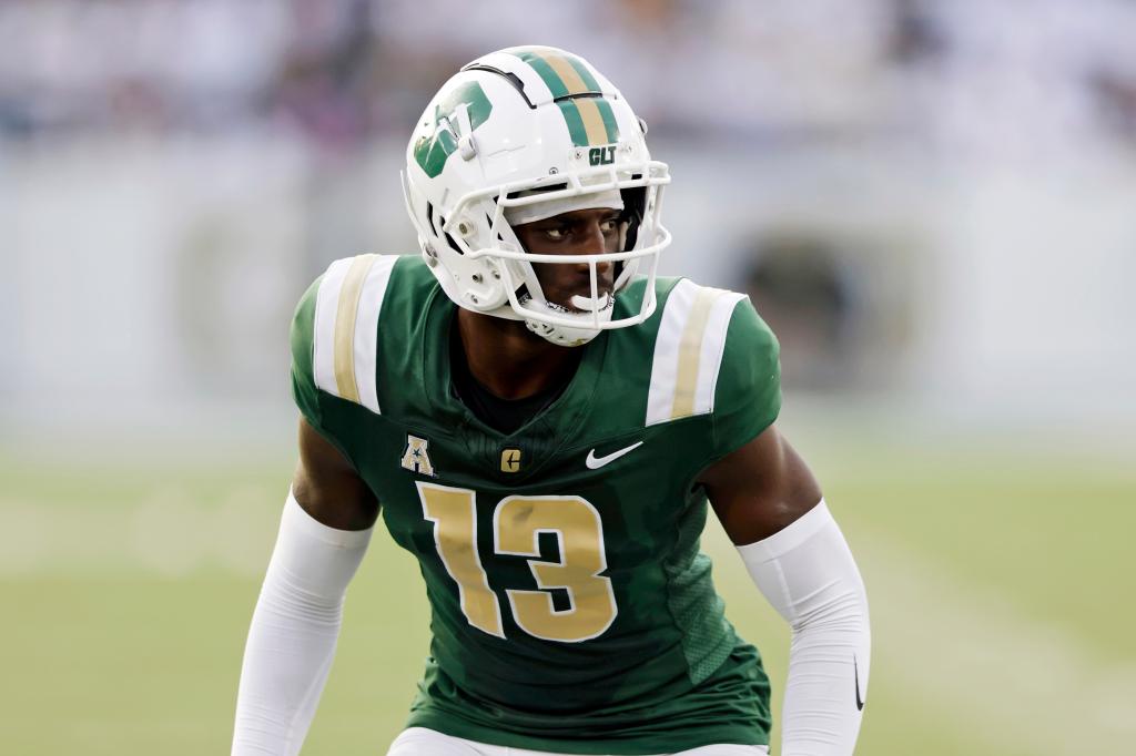 Charlotte defensive back Isaiah Hazel plays against Georgia State during an NCAA football game on Saturday, Sept. 16, 2023,