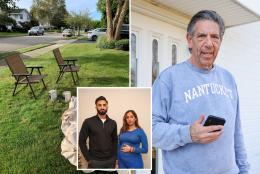 Accused racist LI squatters who lost home to foreclosure claim new owners 'intimidated' them, trespassed by 'camping out' on lawn with buckets of paint
