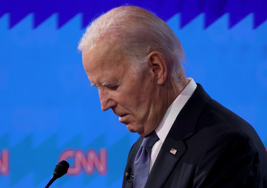 Joe Biden looking lost at the CNN debate.