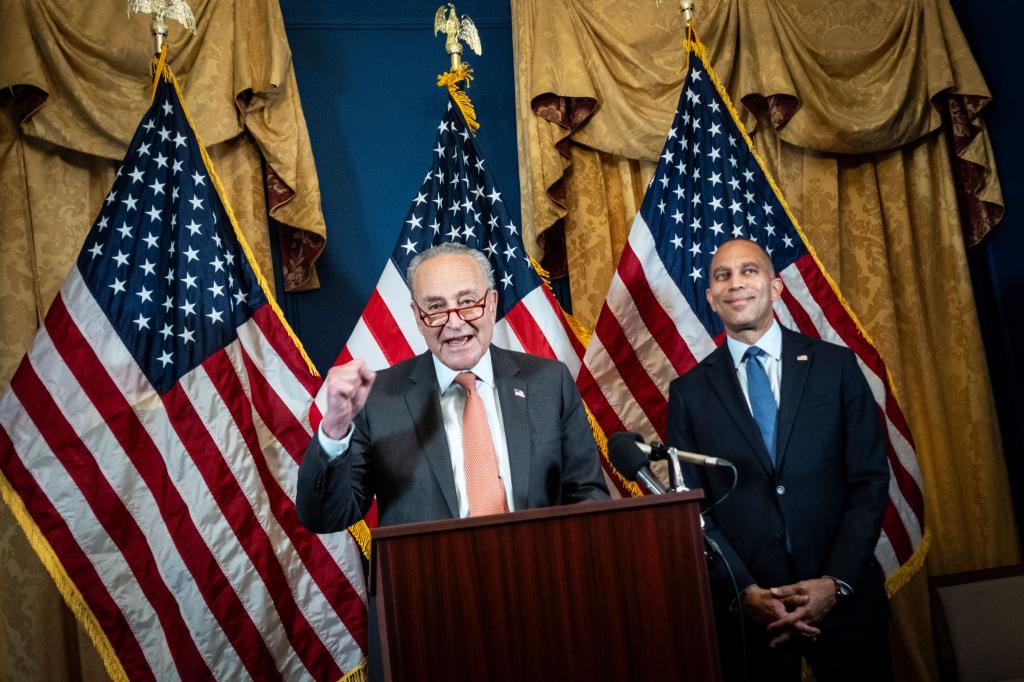 Senate Majority Leader Chuck Schumer and House Minority Leader Hakeem Jeffries endorsed Vice President Kamala Harris for the Democratic nomination.