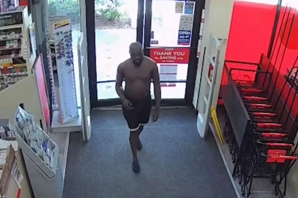 The suspect entering a Family Dollar store