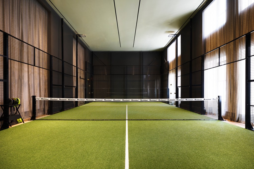 An indoor court. 