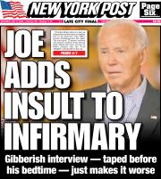 July 6, 2024 New York Post Front Cover