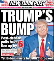 July 4, 2024 New York Post Front Cover