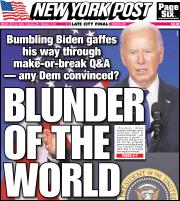 July 12, 2024 New York Post Front Cover