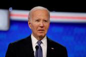 President Joe Biden attends the first presidential debate hosted by CNN in Atlanta, Georgia, U.S., June 27, 2024.