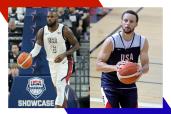 LeBron James (L) and Steph Curry are playing for Team USA Basketball in the 2024 Olympics.