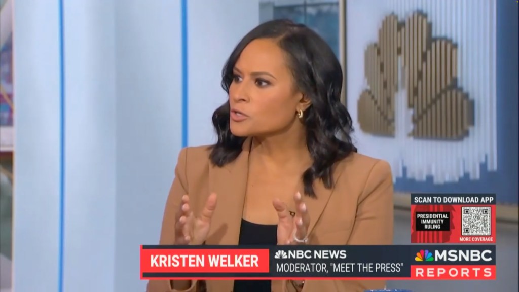 Meet the Press moderator Kristen Welker  said "top Democrats" want Biden to step down.