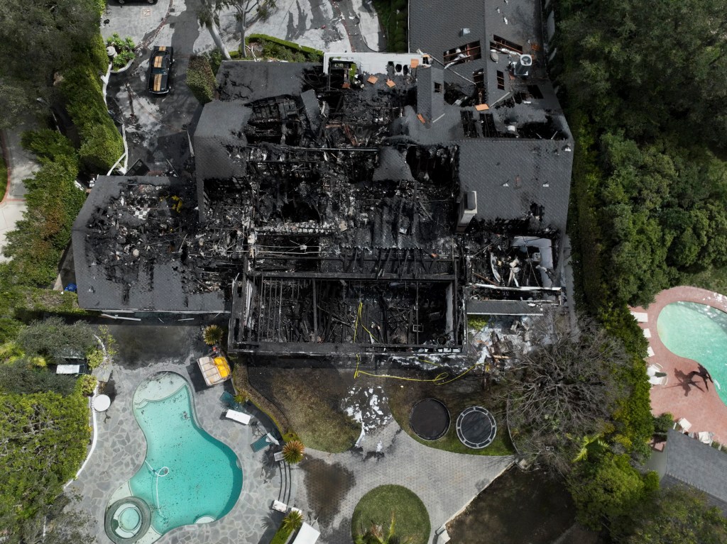 Cara Delevingne's house that burnt down