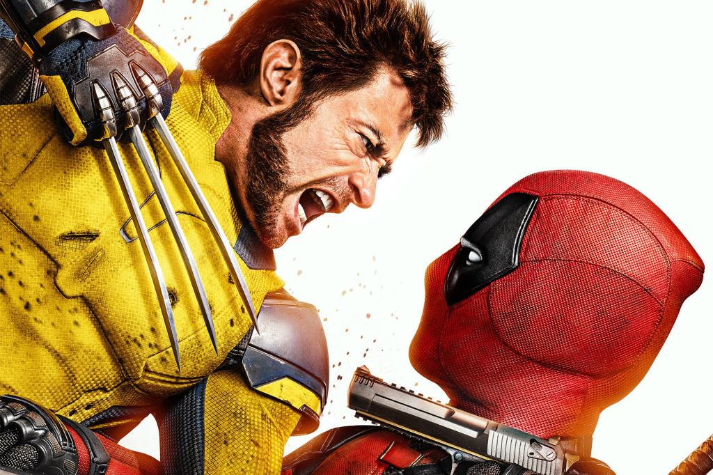 Wolverine about to attack Deadpool