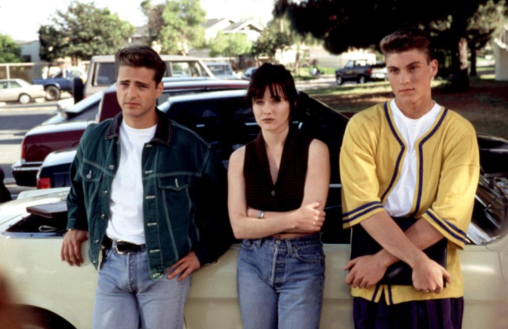 Jason Priestley, Shannen Doherty, Brian Austin Green on "Beverly Hills, 90210"