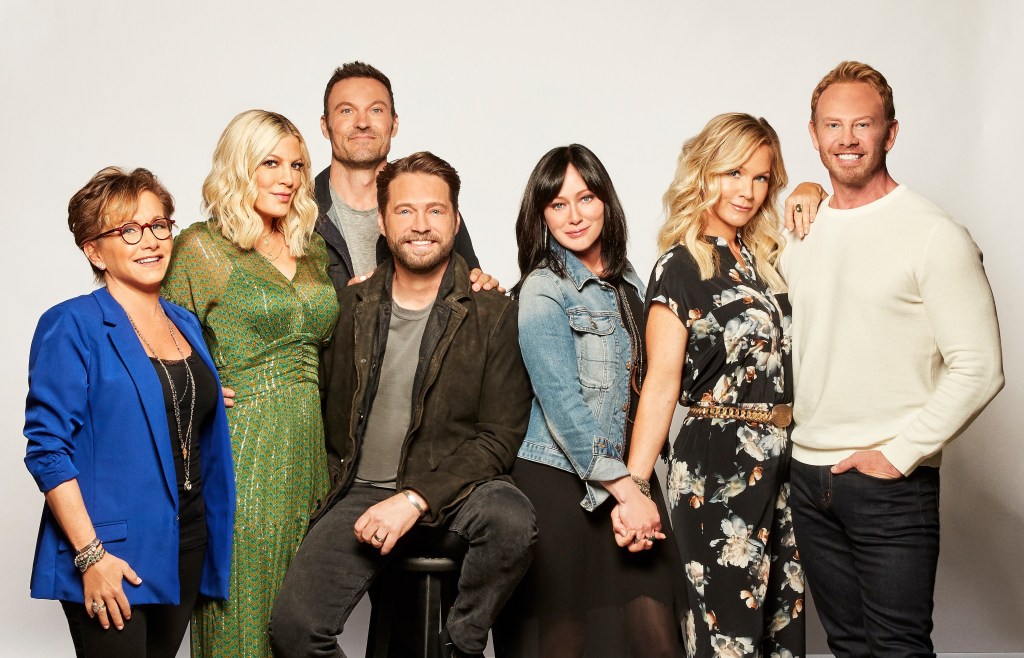 The cast of "BH90210"