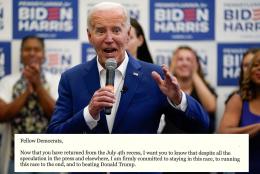Desperate Biden pens letter to congressional Dems who want him to drop re-election bid: 'Firmly committed'