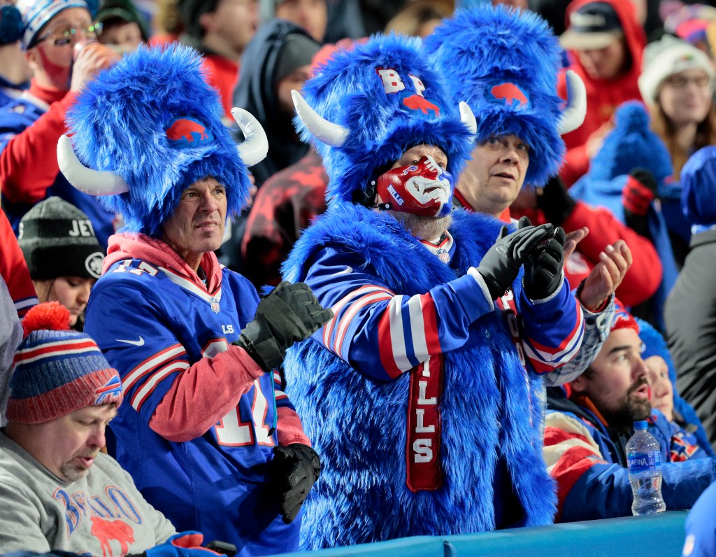 Bills fans react during a game against the Jets.