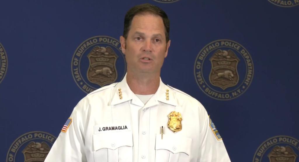 The suspect was then rushed by ambulance to Erie County Medical Center, where he was pronounced dead, Buffalo Police Department Commissioner Joseph Gramaglia said in a press conference over the fatal shooting Thursday.