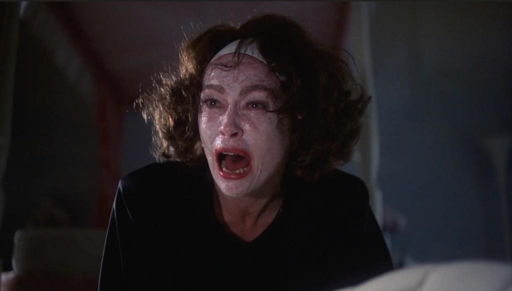 Dunaway screaming as Joan Crawford in Mommie Dearest