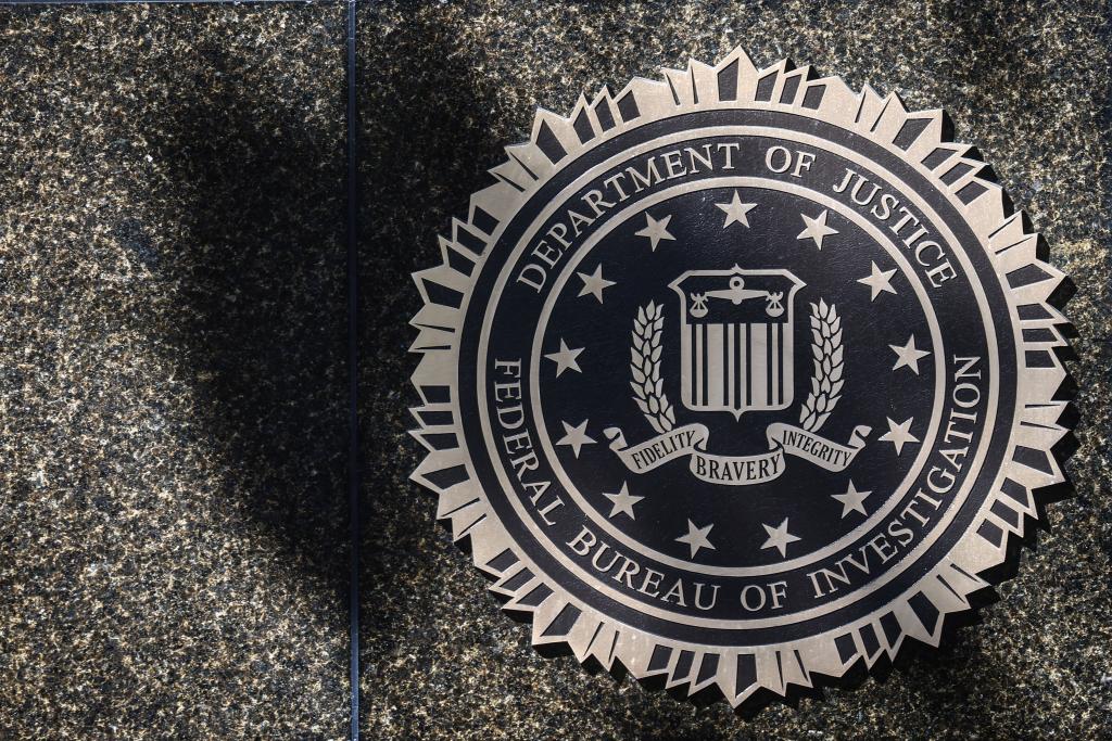 Federal Bureau Of Investigation emblem is seen on the headquarters building in Washington D.C., United States, on October 20, 2022.