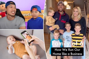 A collage of a diverse family, symbolizing the new Illinois law requiring payment to children featured in influencers' social media content
