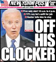 July 1, 2024 New York Post Front Cover