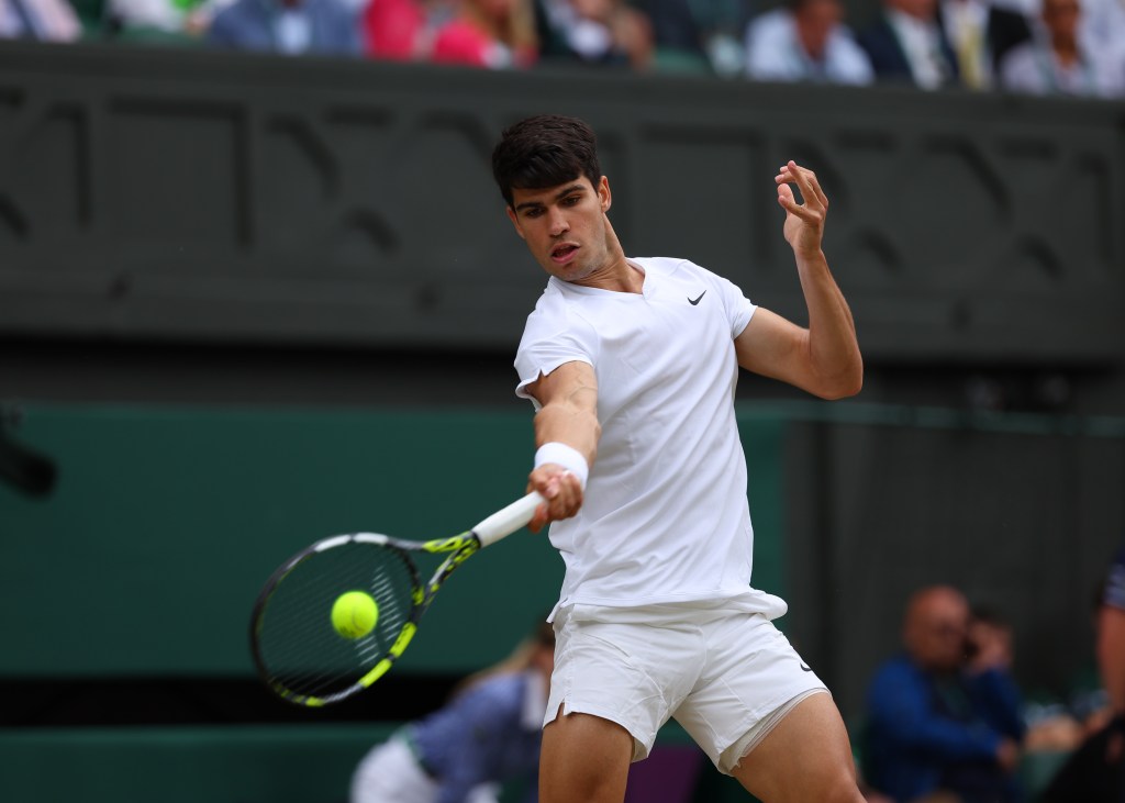 Carlos Alcaraz is a slight favorite over Novak Djokovic in the Wimbledon final.