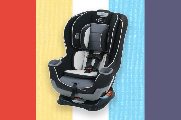 A car seat with a seat belt