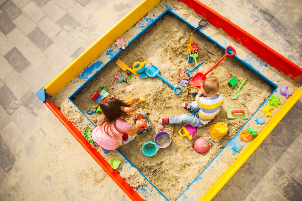 KC explained that other toddlers aren't going to understand that the shovels and other toys don't belong to them.